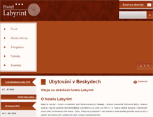 Tablet Screenshot of labyrinthotel.cz